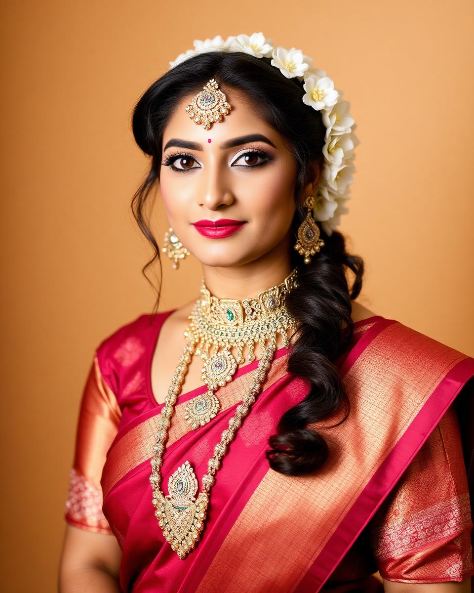 Bride in kanjivaram silk